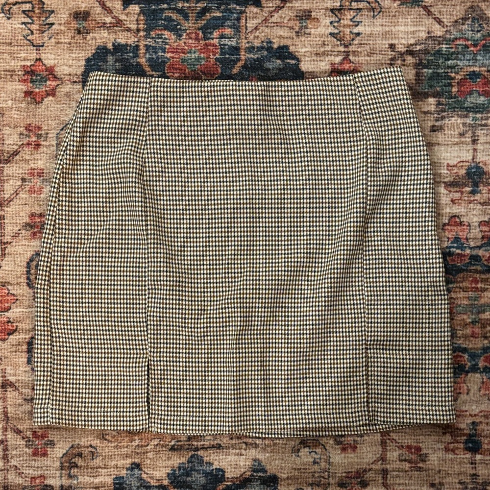 Lulu's Black and Cream Pencil Skirt